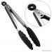 Besiva Kitchen Tongs 7 9 &12 Inch Heat Resistant Cooking Tongs with Silicone Tips for BBQ Salads Grilling Serving and Fish Turning - B07G58LQTL